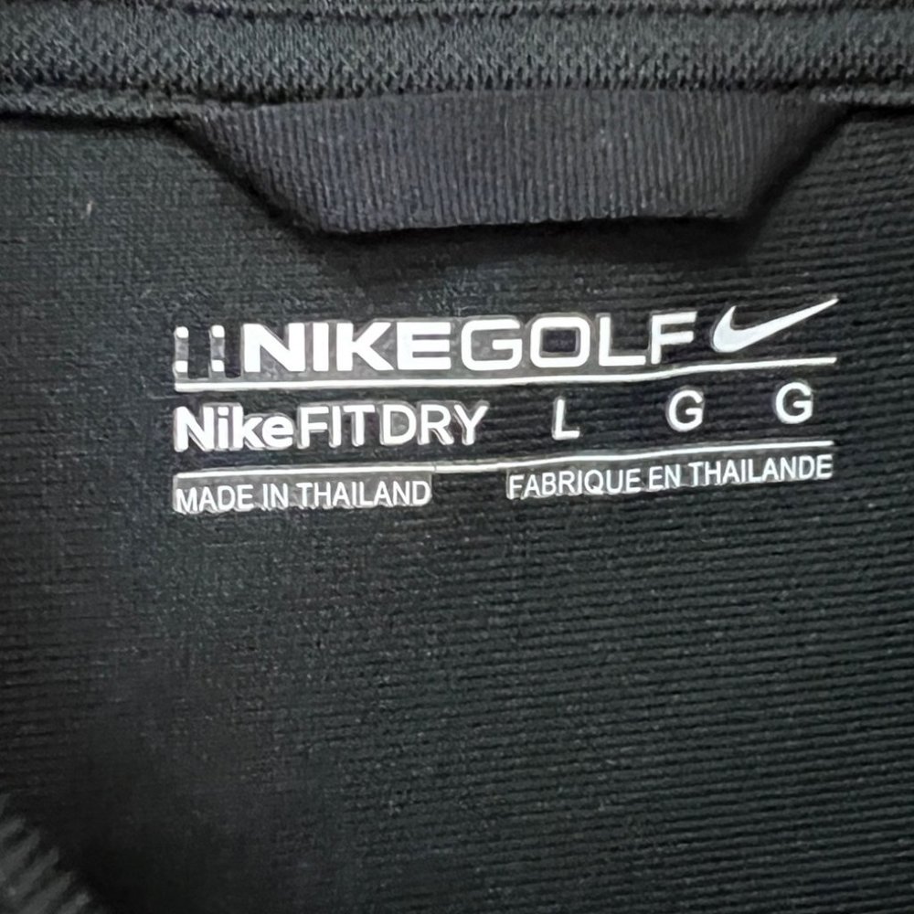 Nike Golf Mens L 100% Polyester S/S Crew Neck Golf Polo. TPC Scottsdale. Black. - Picture 2 of 4